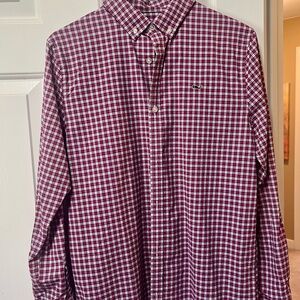 Vineyard Vines Red and Blue Plaid Button Down Shirt